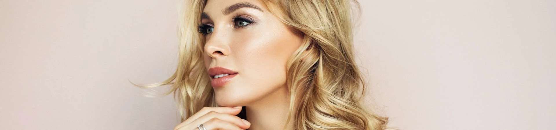 Woman with smooth, natural-looking skin
